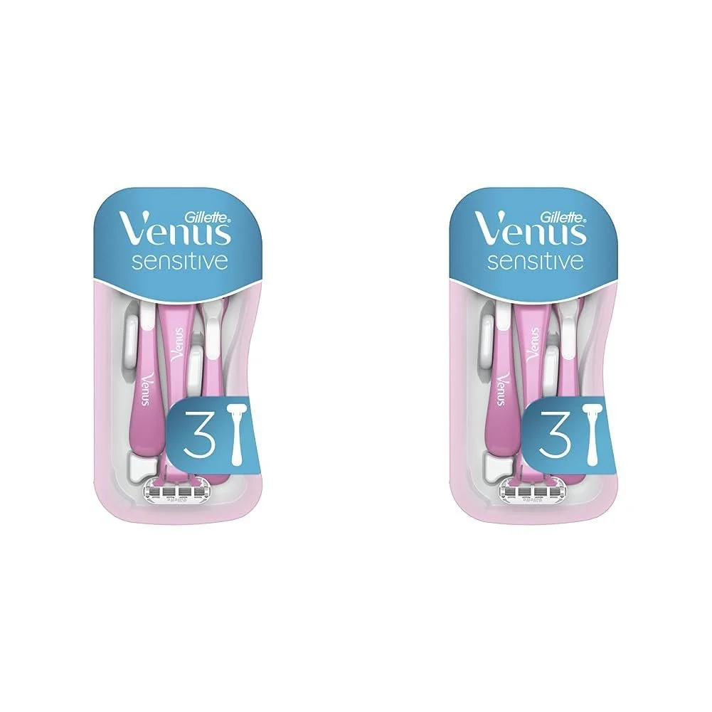 Одноразовая бритва женская Gillette Venus Sensitive 3 бритвы с лезвиями Comfort (упаковка из 2 шт), фото №1 Одноразовая бритва женская Gillette Venus Sensitive 3 бритвы с лезвиями Comfort (упаковка из 2 шт), фото №1