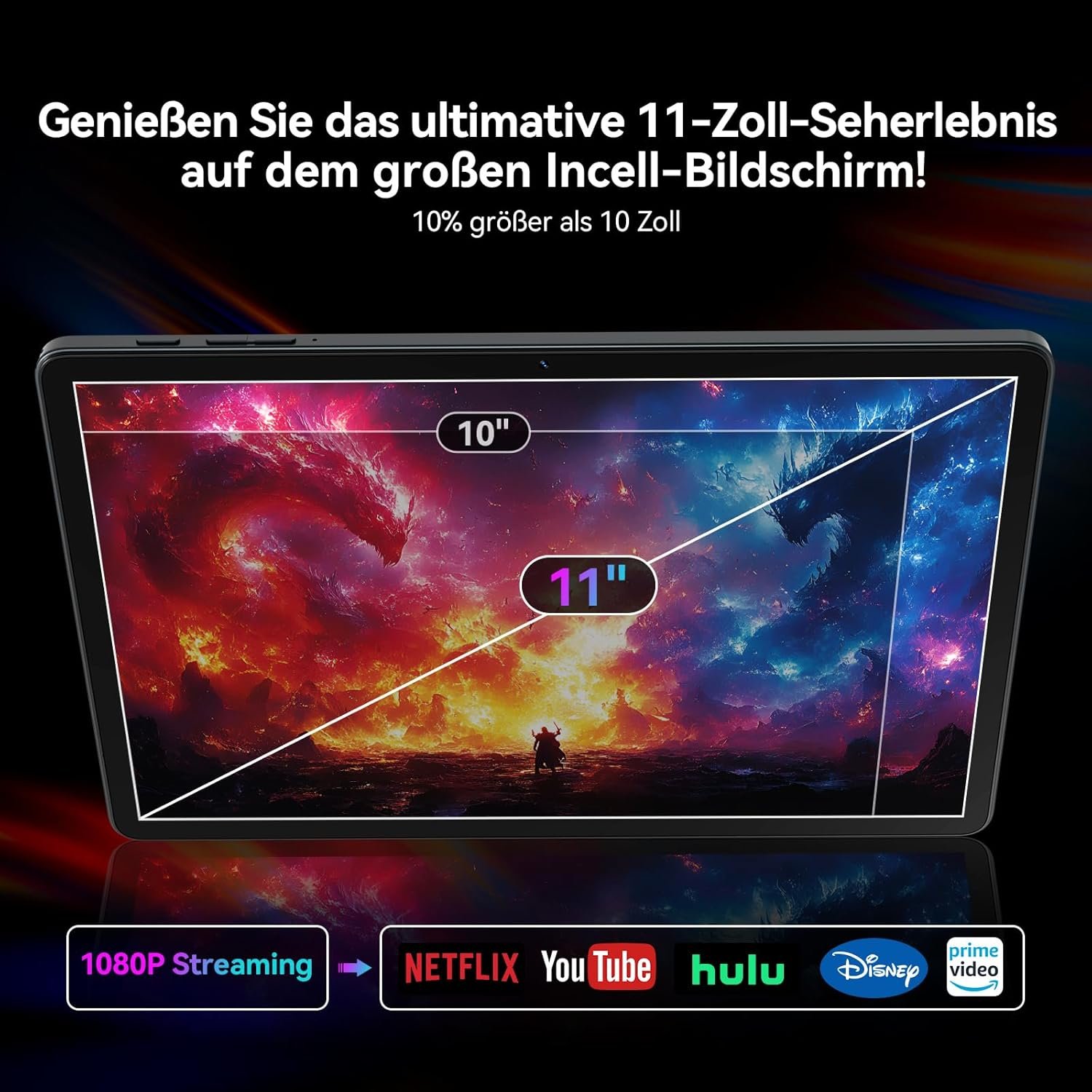 Планшет 11" Full HD ZONKO D126 (8+8)/128Gb 4G 2-SIM 8 ядер Android 14 8000 mAh Сірий, фото №6