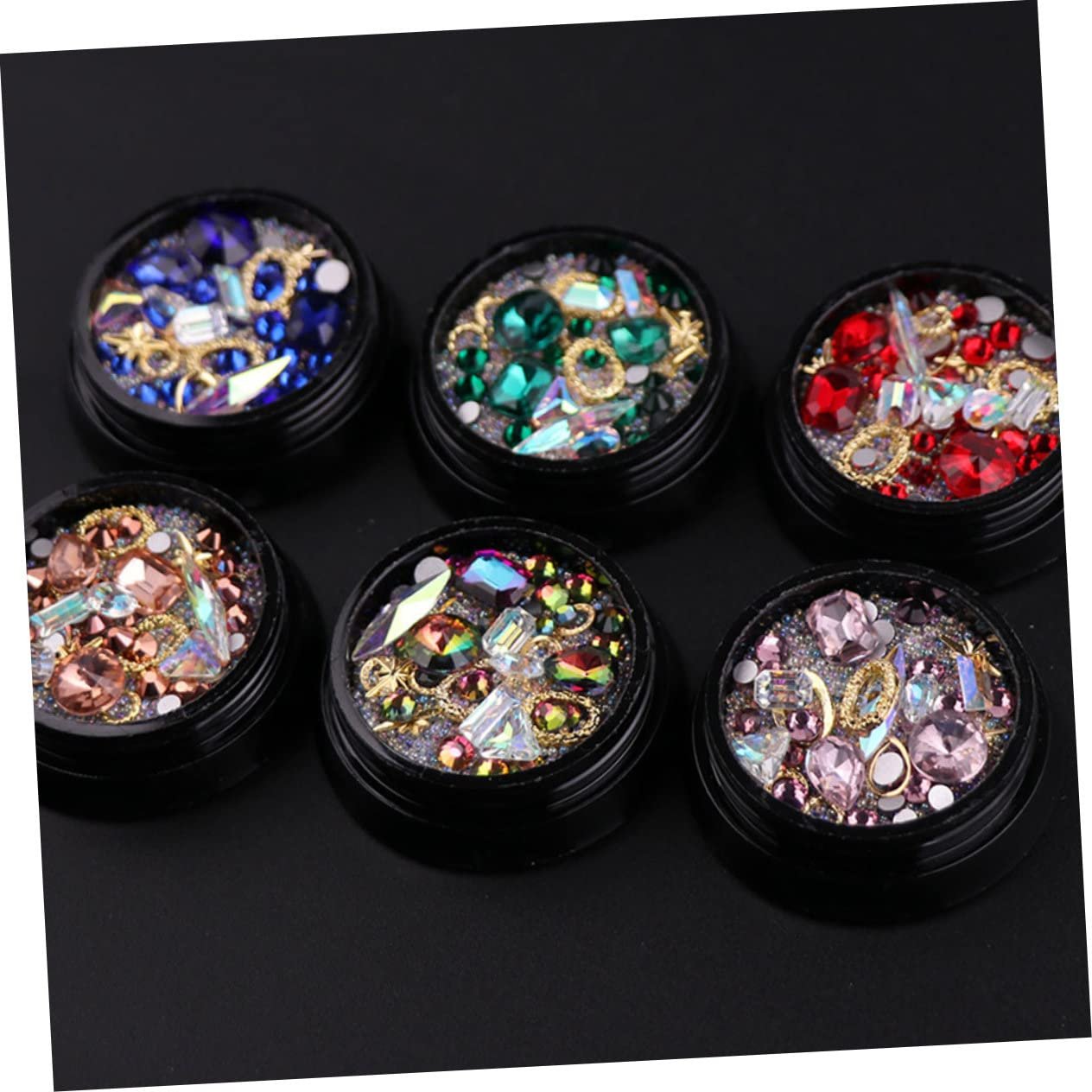 Украшения для ногтей из страз POPETPOP Прозрачный, Розовое Золото, фото №2