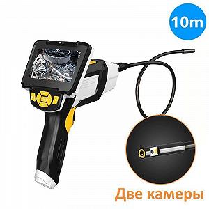Індоскоп для автомобіля технічний з 2-ма камерами Inskam 112-10 Dual 8 мм 4.3" екраном Full HD запис кабель 10 метрів 100718 - Фото 1
