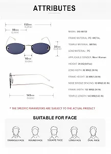 Сонцезахисні окуляри JNWHY Без оправи Овальна оправа synthetic.ua - Фото 1