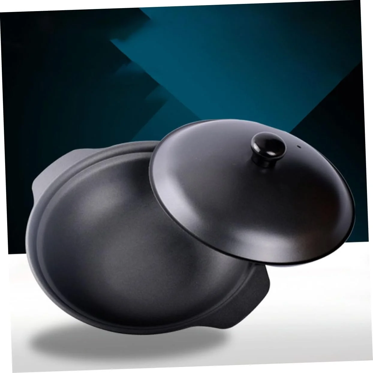 Кастрюля для тушения чугунная с крышкой антипригарная термостойкая для риса и курицы, фото №2 Кастрюля для тушения чугунная с крышкой антипригарная термостойкая для риса и курицы, фото №2