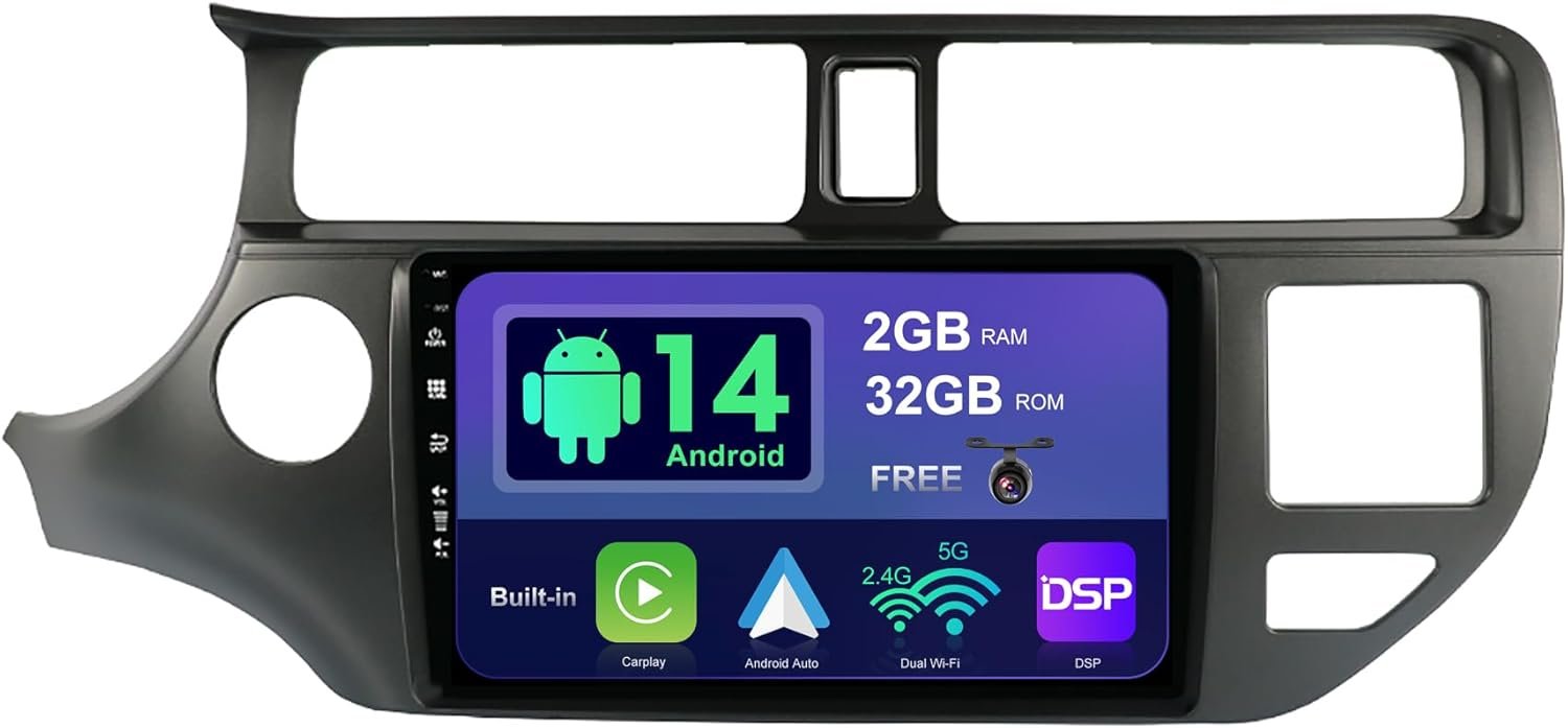 Штатна автомагнітола SXAUTO для Kia K3 Rio 2011-2015 / 9" / Сенсорна / 2/32Гб / Android 14 / Apple CarPlay / Android Auto / Bluetooth / WI-FI / GPS / USB, фото №1