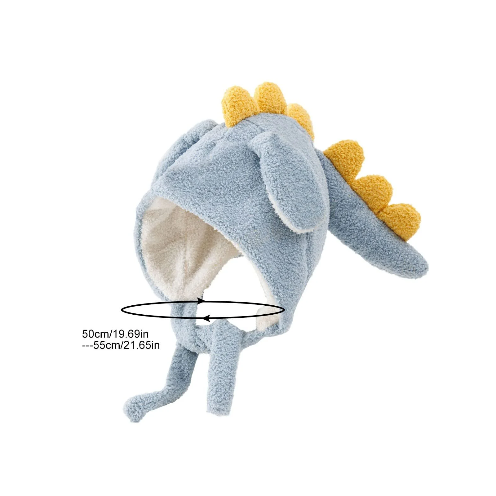 Зимняя детская шапка Теплая Мягкая Маленькая шапка с ушками динозавра Шапка-авиатор для мальчиков Забавная плюшевая шапка динозавра с двигающимися ушами Милая плюшевая шапка в виде животного, фото №3