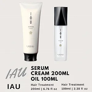 Набір: Крем для волосся Lebel IAU Serum 200 мл та Олія для волосся Lebel IAU Serum 100 мл (Набір Зелений Чай) synthetic.ua - Фото 1