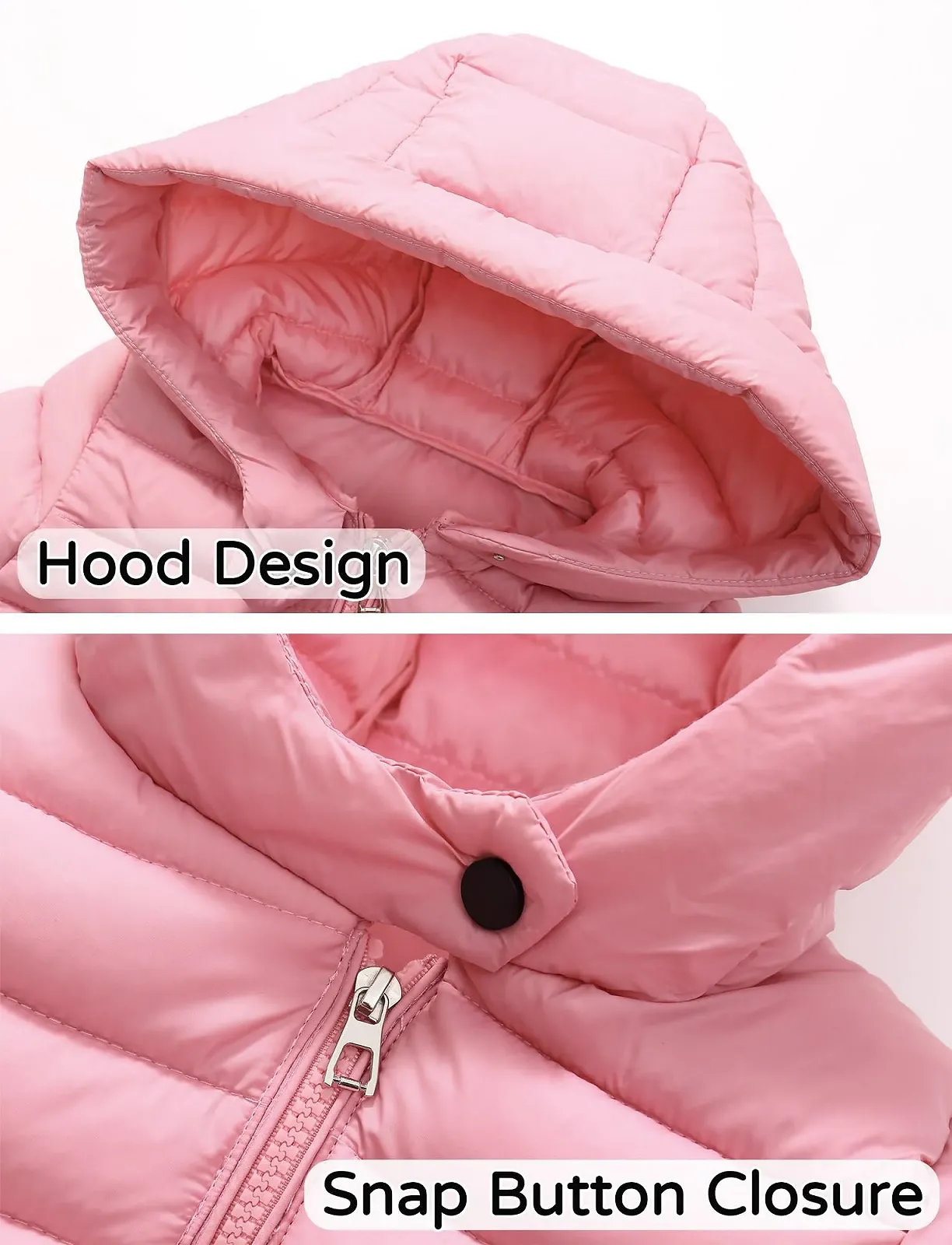 Пуховик дитячий Happy Cherry Довгий Куртка для дівчаток і хлопчиків Зима Капюшон стьобаний, фото №3