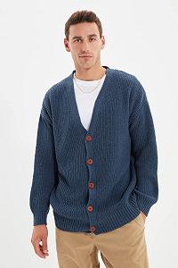 Кардиган TRENDYOL мужской Oversize Basic с V-образным вырезом synthetic.ua - Фото 1