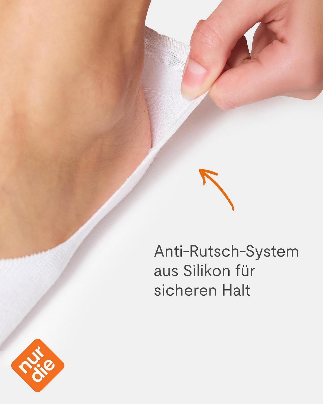 Носки Nur Die Bamboo Ankle Extra Soft Invisible Short с силиконом на пятке Женские, фото №5