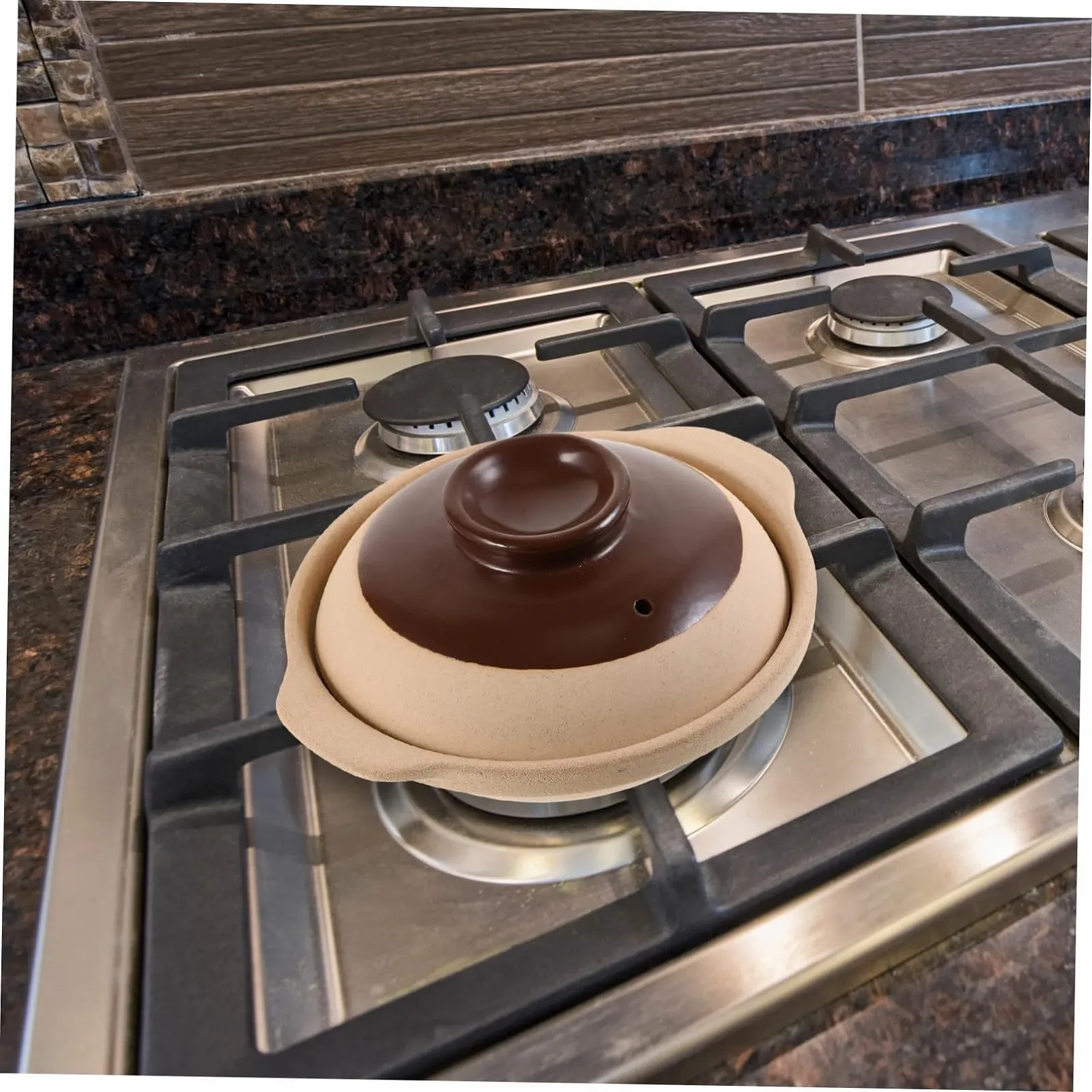 Горшок керамический с крышкой термостойкий для газовых плит, фото №8