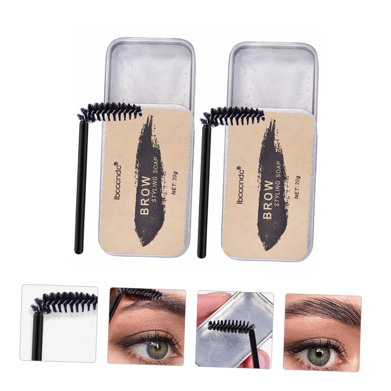 Набор Beaupretty 4D косметический крем для бровей и мыла с пером нержавеющая сталь, фото №5