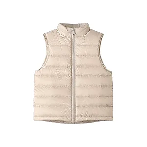 Дитячий пуховий жилет NATUST для дівчаток і хлопчиків, зимовий легкий стьобаний жилет без рукавів на блискавці - Фото 1
