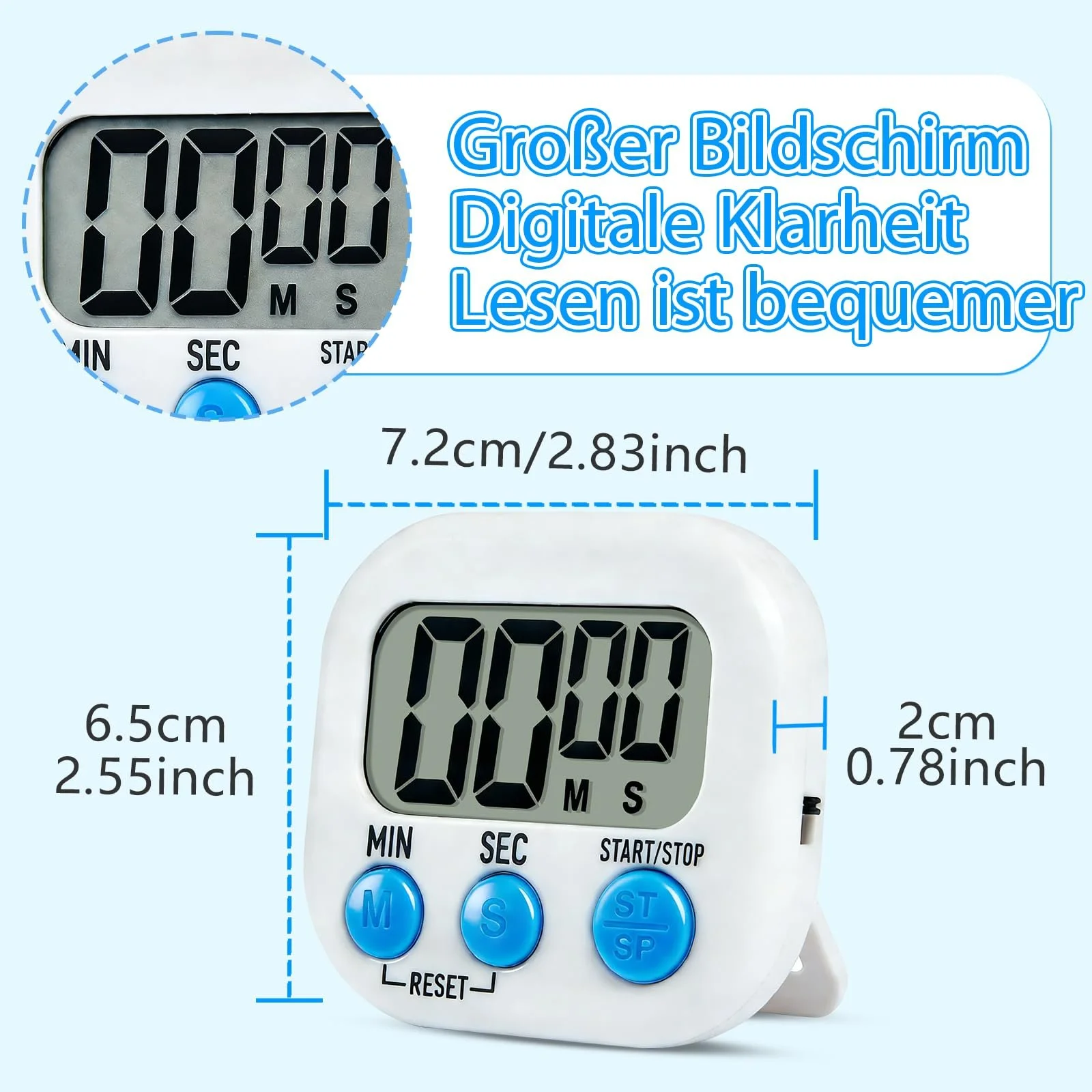 Таймер Egg Timer LCD Digital Набор 3 шт. (Синий, Белый, Зеленый), фото №6 Таймер Egg Timer LCD Digital Набор 3 шт. (Синий, Белый, Зеленый), фото №6
