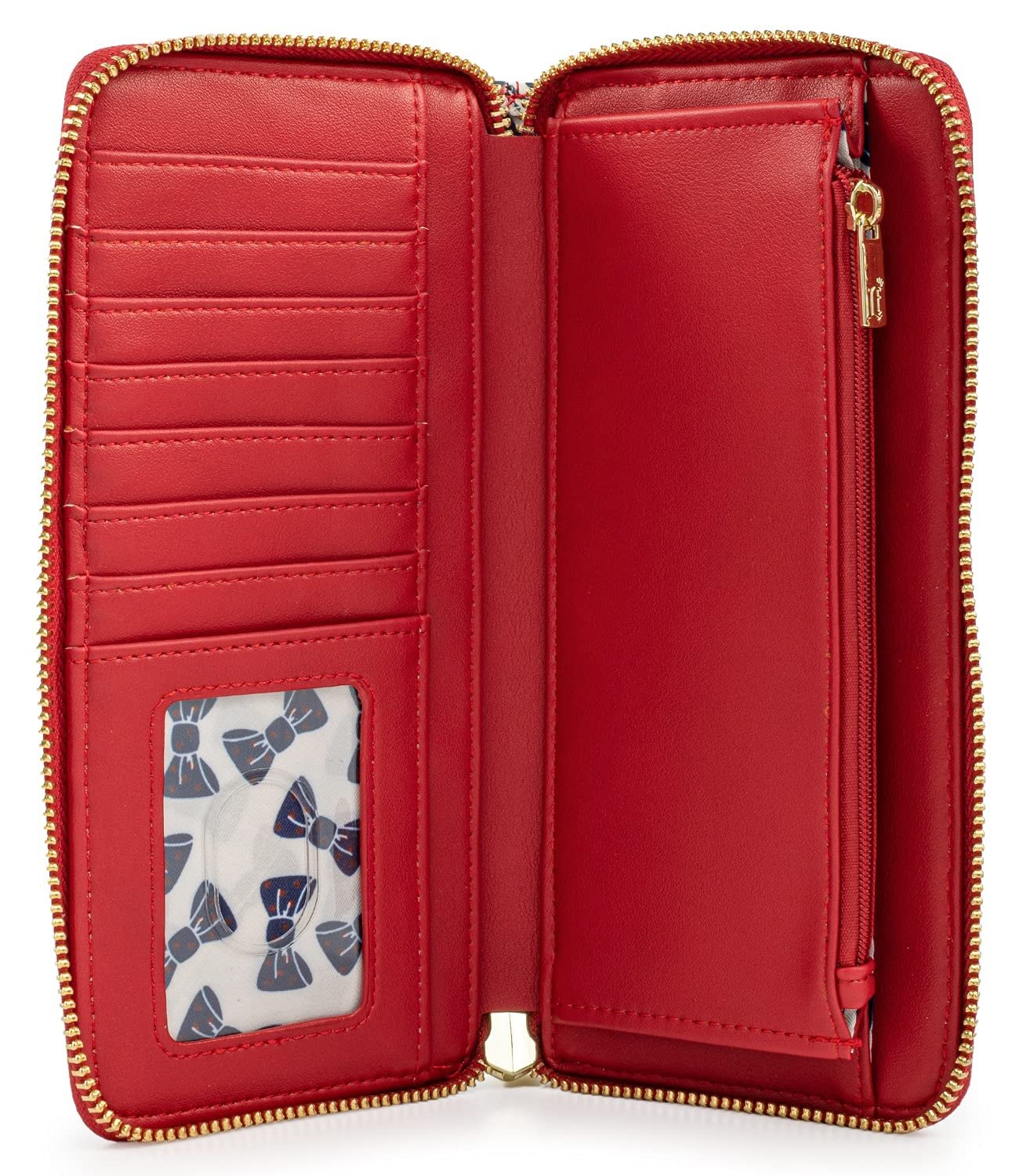 Кошелек Loungefly Disney Mickey & Minnie Mouse на молнии, из искусственной кожи, разноцветный, фото №6