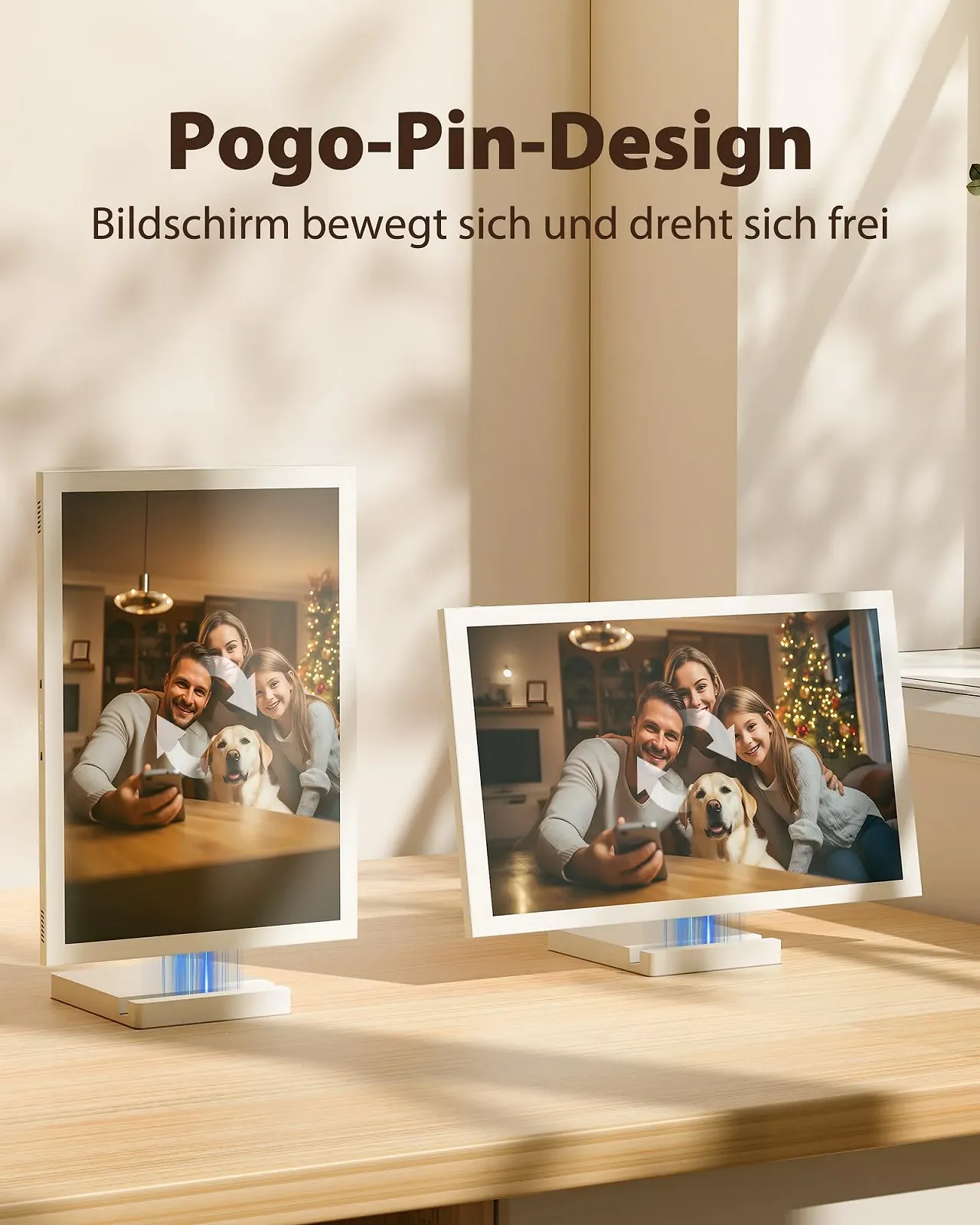 Цифровая фоторамка Frameo 10.1" WiFi 64 ГБ 5000 мАч Wireless Charge HD IPS Touch Screen Auto Rotation, фото №4