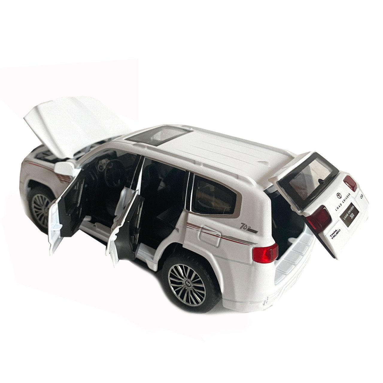 Игрушечная машинка металлическая Toyota Land Cruiser 300 тойота ленд крузер белый звук свет инерция откр, фото №6