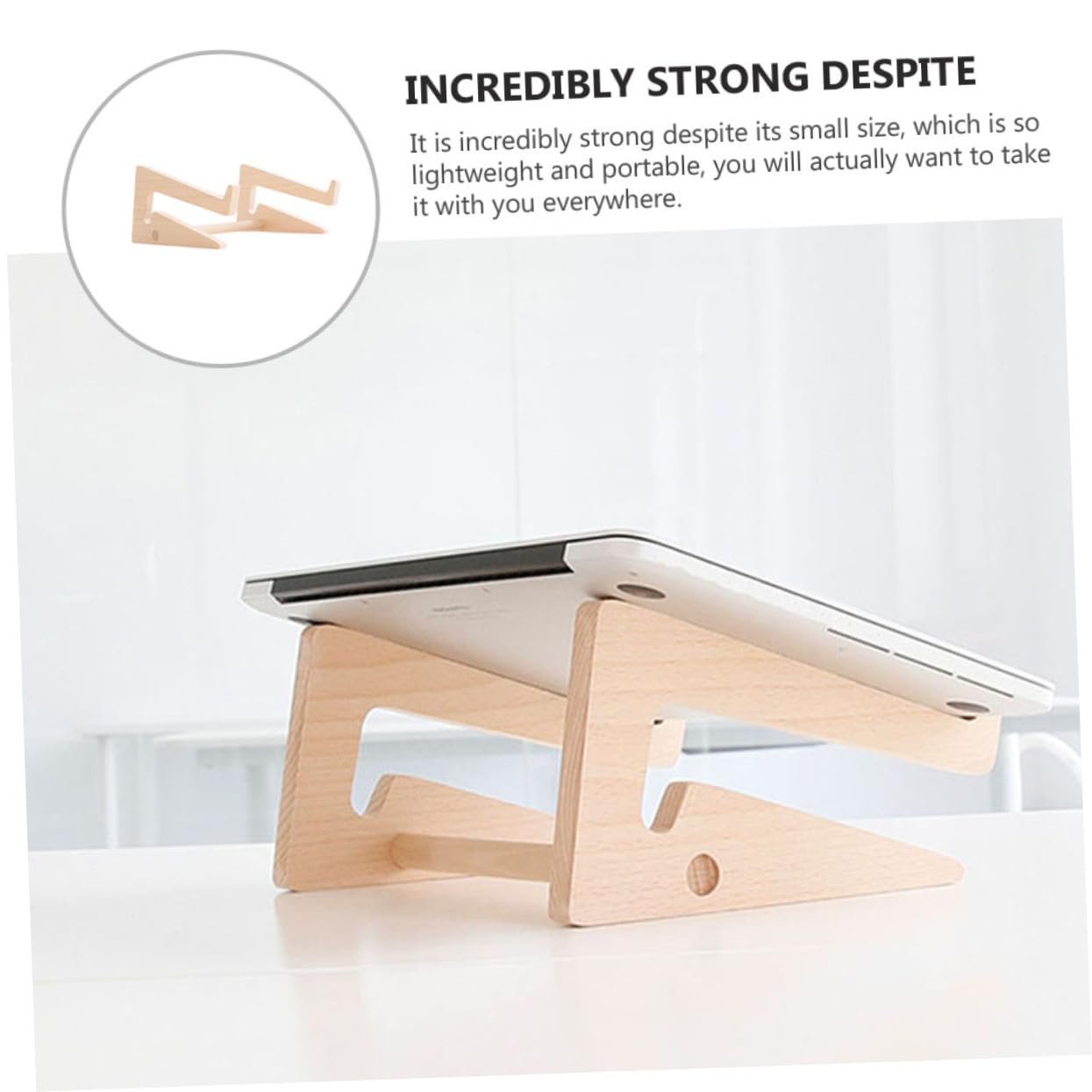 Деревянная Подставка для Ноутбука Эргономичная Стабильная Нескользящая для Стола и Домашнего Хозяйства Компактный Настольный Держатель для Ноутбуков Планшетов и Журналов Легкая Портативная Подставка для Ноутбука, фото №4 Деревянная Подставка для Ноутбука Эргономичная Стабильная Нескользящая для Стола и Домашнего Хозяйства Компактный Настольный Держатель для Ноутбуков Планшетов и Журналов Легкая Портативная Подставка для Ноутбука, фото №4