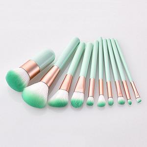 Набір пензлів Loufy 10 шт. М'ятно-зелений для основи synthetic.ua - Фото 1