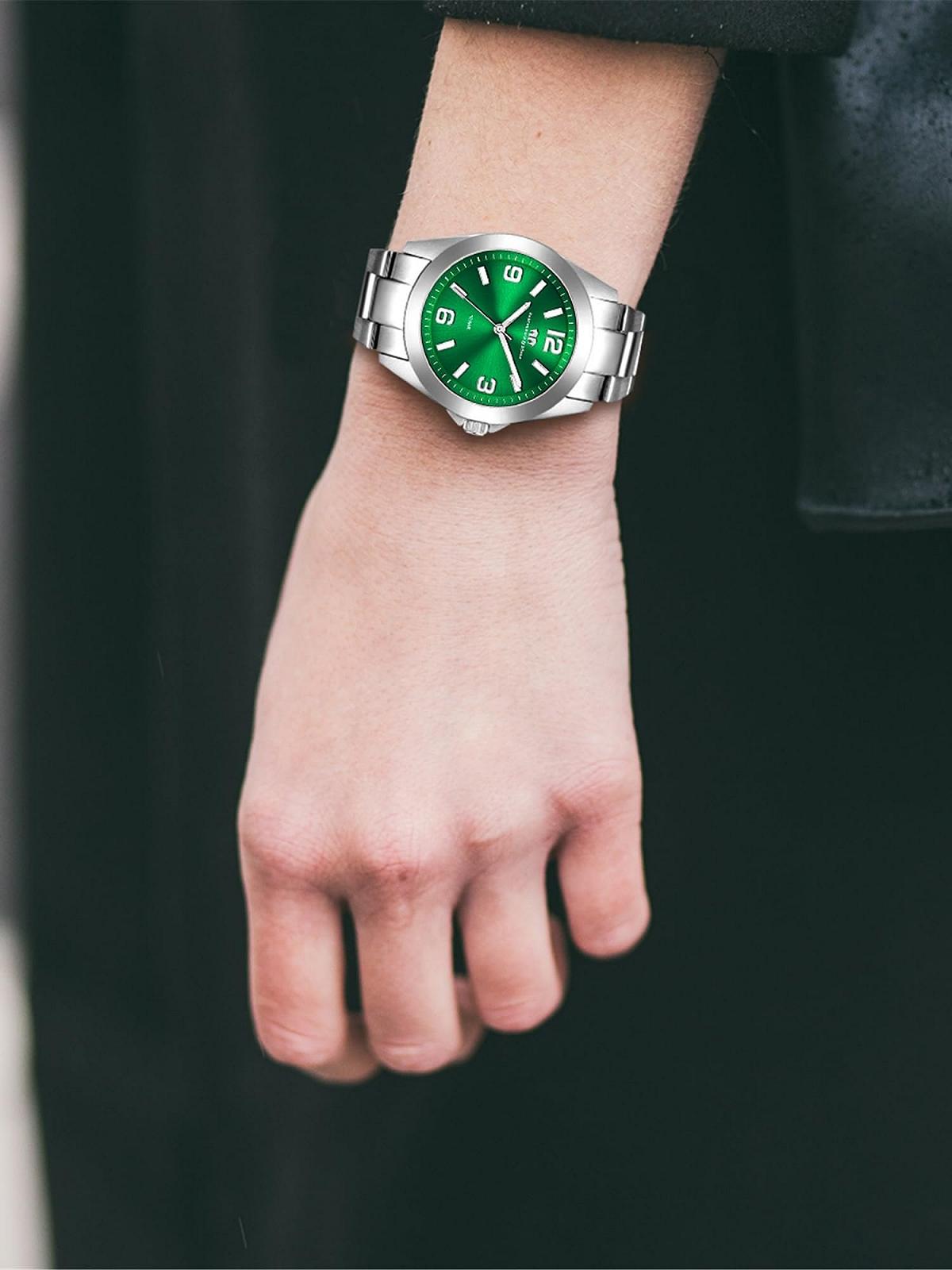 Жіночий годинник Rhodenwald & Söhne 10010410, аналоговий, кварцовий механізм, сріблястий ремінець з нержавіючої сталі, браслет, фото №5