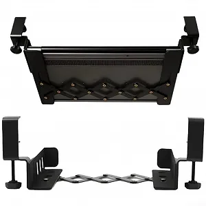 Регулируемый держатель для ноутбука под стол с телескопической рамой, стальной конструкцией, противоскользящий и устойчивый к царапинам, для устройств толщиной до 6,3 см - Фото 1