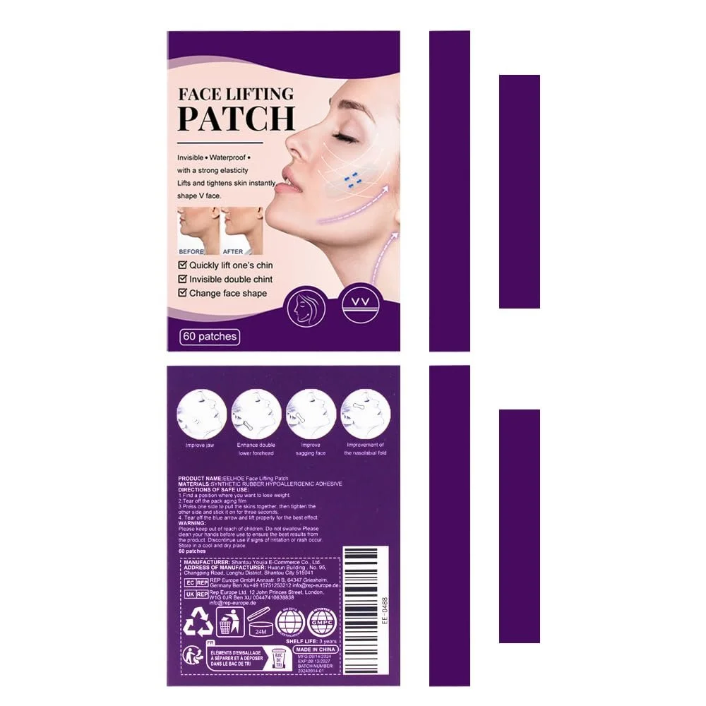 Наклейка для підтяжки обличчя HASAIKA Прозора, 60 штук, фото №8 Наклейка для підтяжки обличчя HASAIKA Прозора, 60 штук, фото №8
