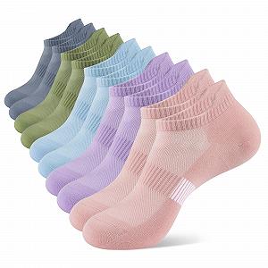 Носки для кроссовок Женские 5 пар Премиум Хлопковые носки Короткие носки Дышащие носки для бега Спортивные носки Беговые носки - Фото 1