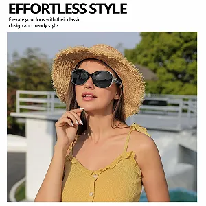 Сонцезахисні окуляри LVIOE Жіночі Великого Розміру Стильні UV Захист Поляризовані synthetic.ua - Фото 1