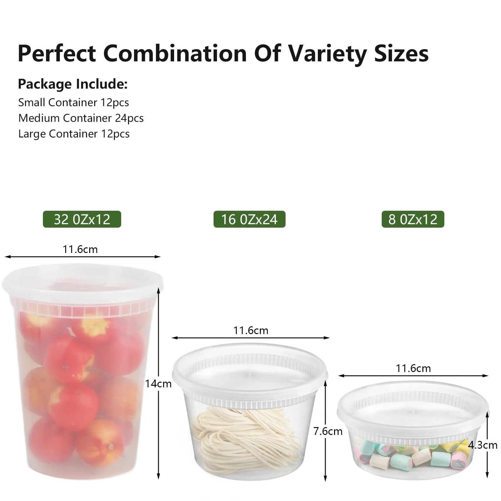Набор герметичных контейнеров для продуктов Cozary 48 шт. разных объемов BPA-free Прозрачный, фото №2 Набор герметичных контейнеров для продуктов Cozary 48 шт. разных объемов BPA-free Прозрачный, фото №2
