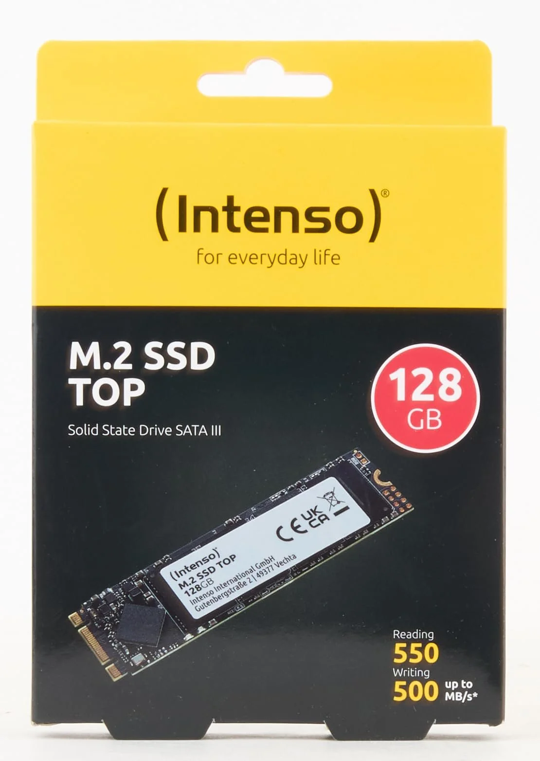 Внутренний SSD Intenso Top M.2 SATA III 128 ГБ 520 МБ/с, фото №3