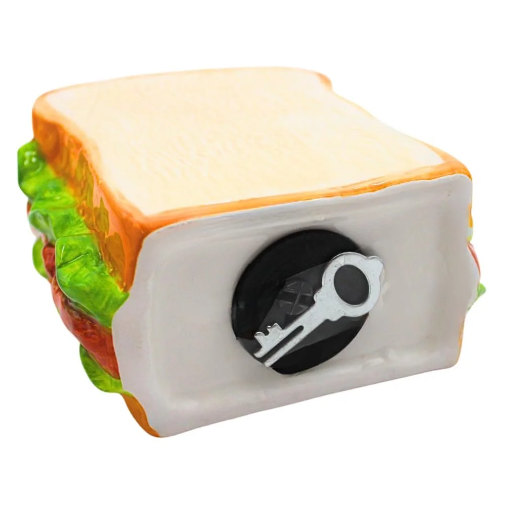 Керамічна скарбничка Dekohelden24 Сендвіч 12 х 6 х 15 см Білий хліб, фото №6