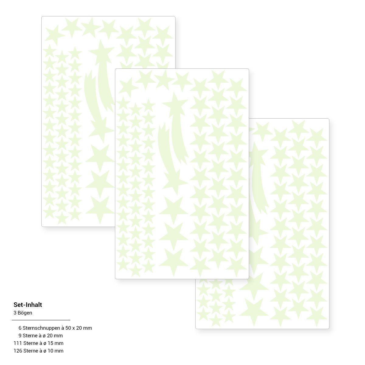 Набір наклейок на стіну 252 Stars and Shooting Stars Fluorescent Glow in the Dark, фото №5 Набір наклейок на стіну 252 Stars and Shooting Stars Fluorescent Glow in the Dark, фото №5