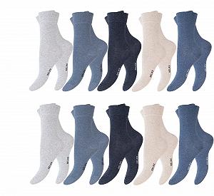Женские/Девичьи носки хлопковые (10 пар) Комфортный пояс без эластичного пояса - выбор цветов - Фото 1