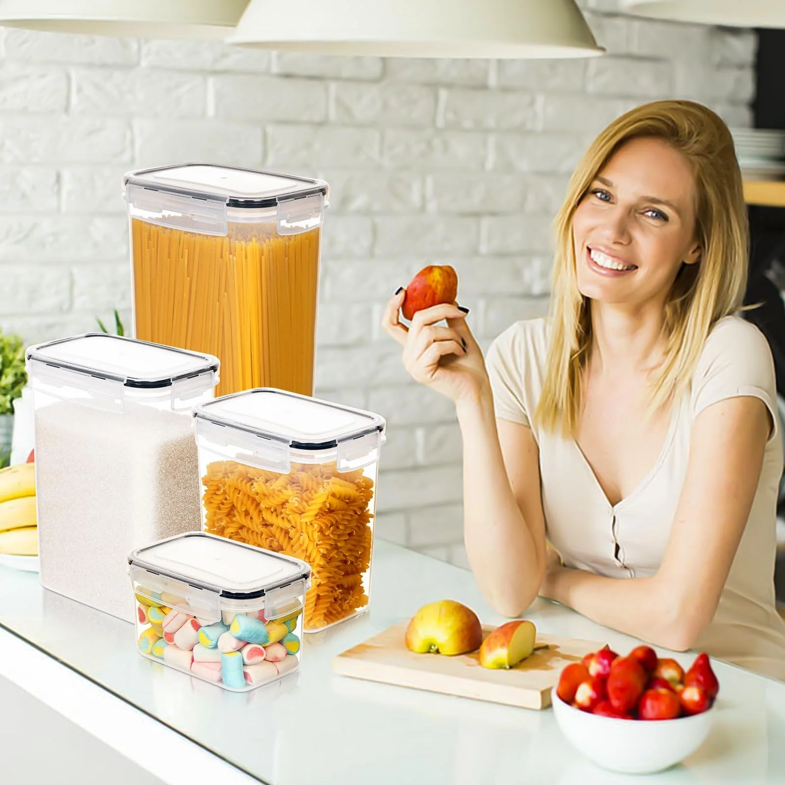 Набір герметичних ємностей для зберігання 24 штуки 4 розміри BPA-Free, фото №5 Набір герметичних ємностей для зберігання 24 штуки 4 розміри BPA-Free, фото №5
