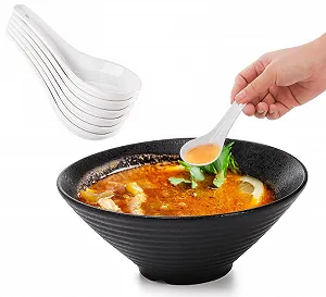 Набір керамічних супових ложок, 6 шт, білі synthetic.ua - Фото 1