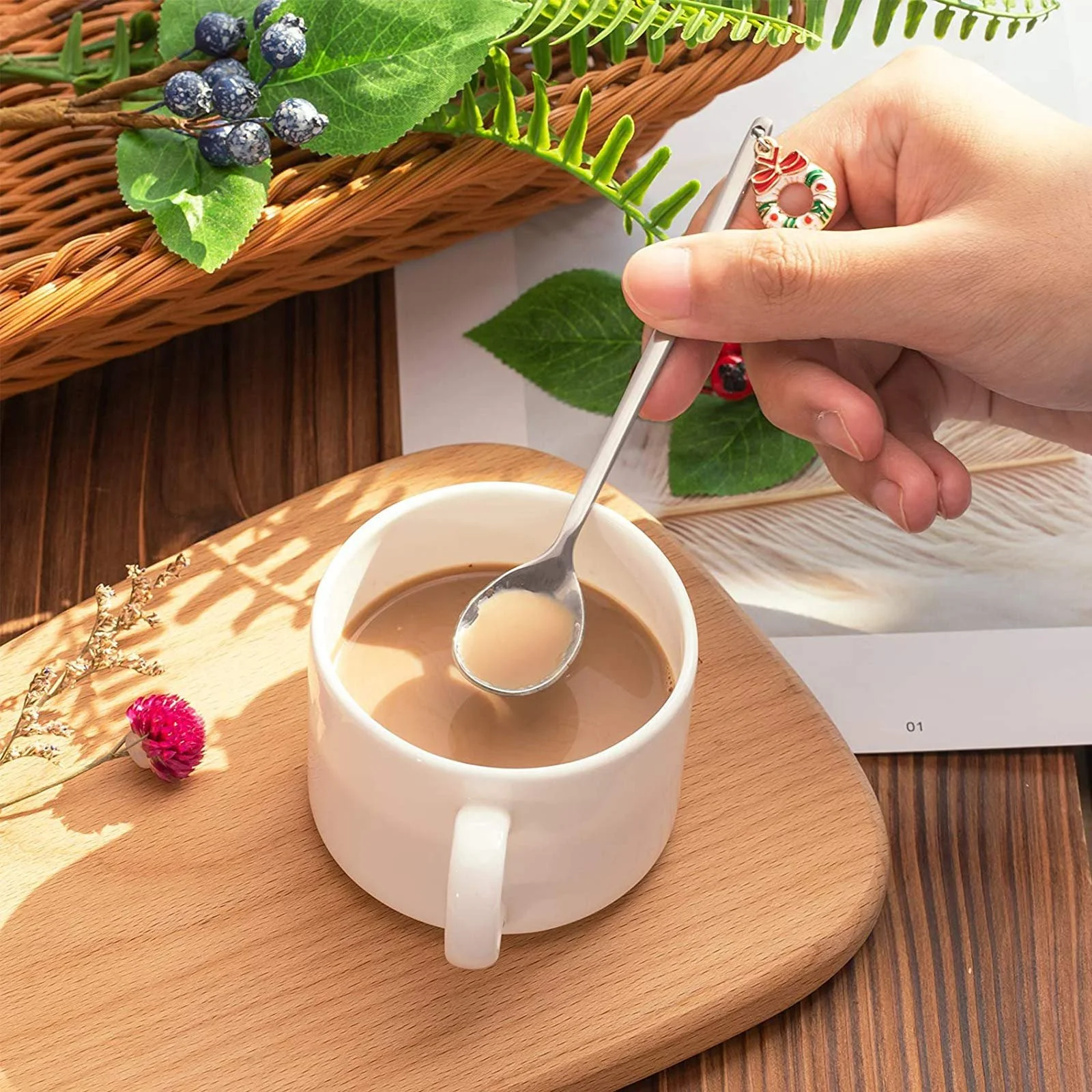 Ложка AXspeed Різдвяна, набір з 6 штук, з нержавіючої сталі, фото №8