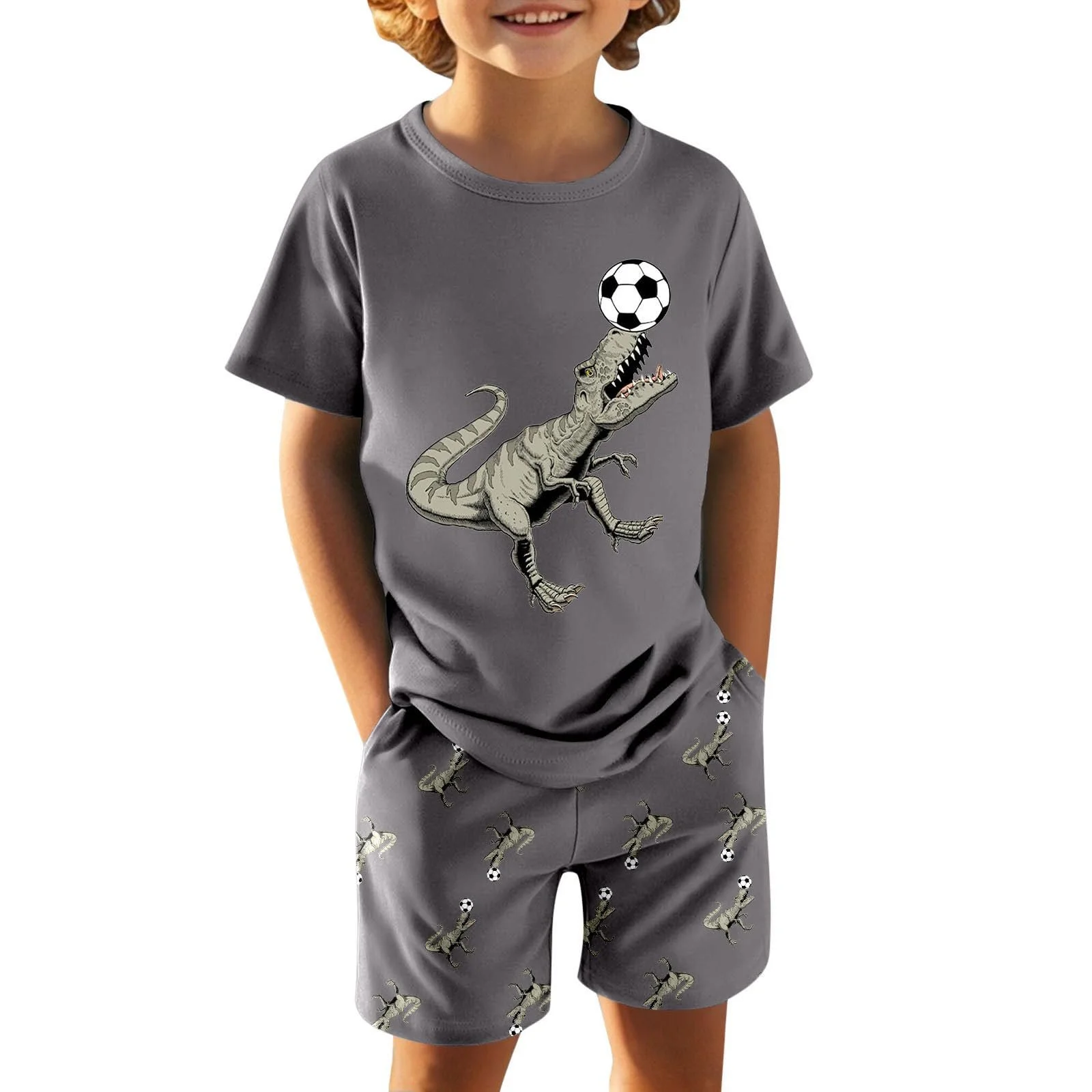 Комплект дитячої піжами з короткими рукавами для літа, для дому, фото №2 Комплект дитячої піжами з короткими рукавами для літа, для дому, фото №2