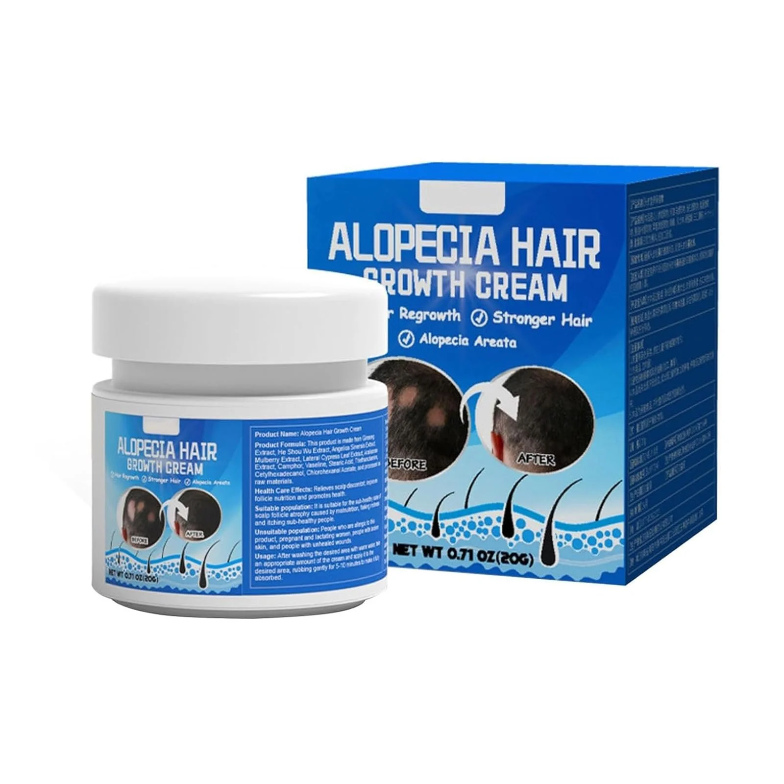 Крем для росту волосся, крем проти випадіння волосся, 20 г, фото №1 Крем для росту волосся, крем проти випадіння волосся, 20 г, фото №1