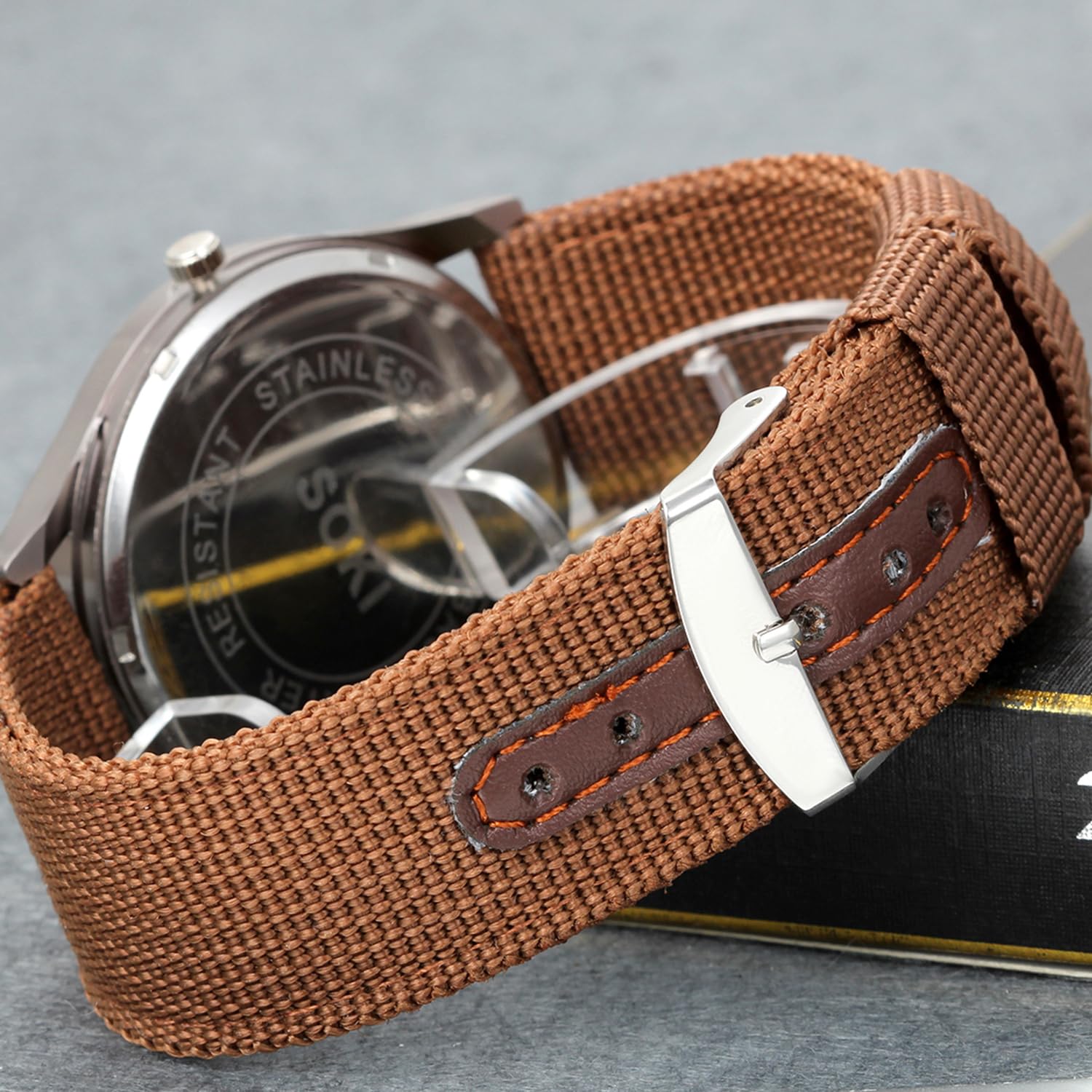 Чоловічий годинник Avaner Tactical Military Водонепроникний з 24-годинними Люмінесцентними стрілками Кварцовий з аналоговим циферблатом Нейлоновий ремінець, фото №6