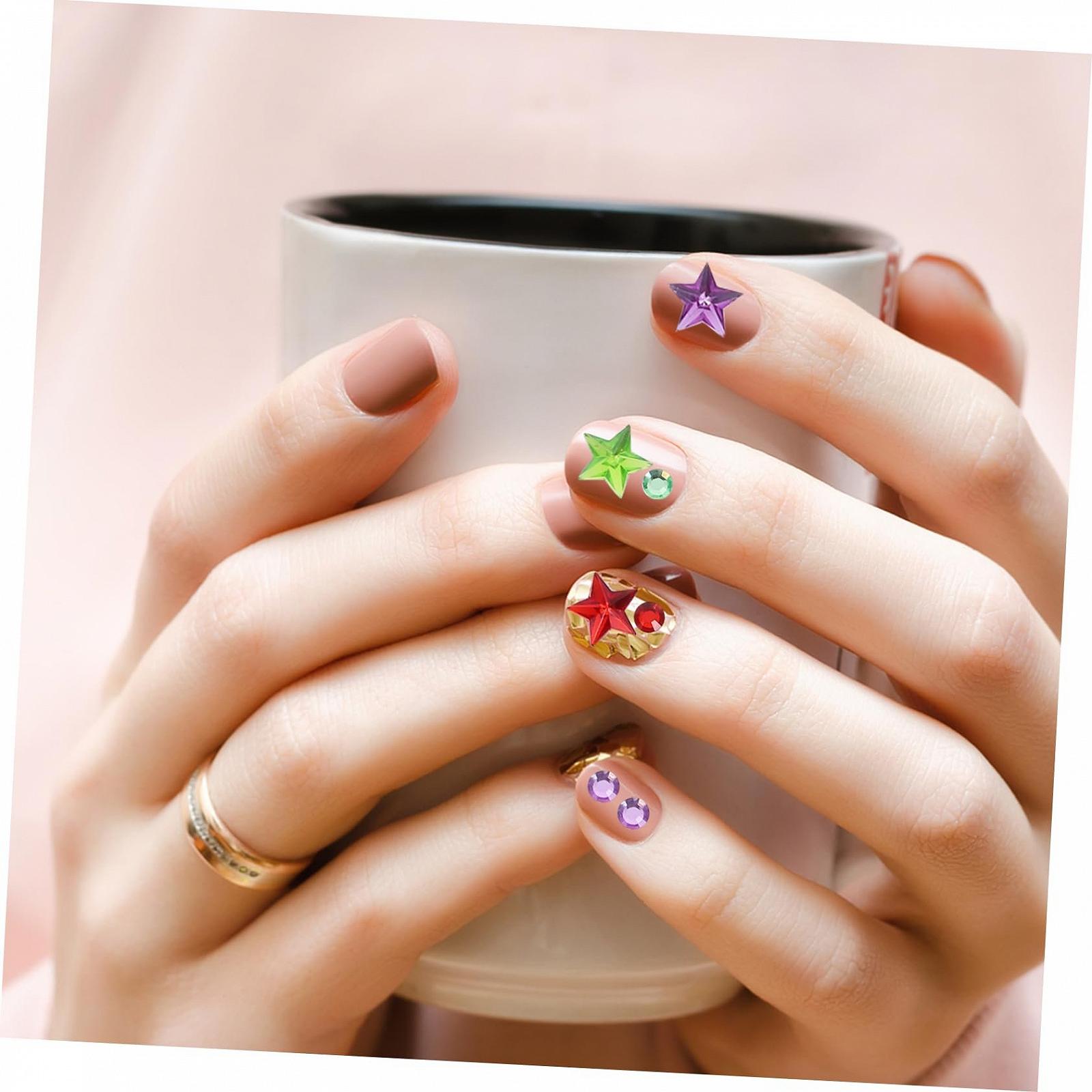 Наклейки акриловые Tofficu 8 листов, стразы для ногтей, ювелирные изделия, драгоценные камни для лица, для макияжа, самодельные украшения для лица, фото №5