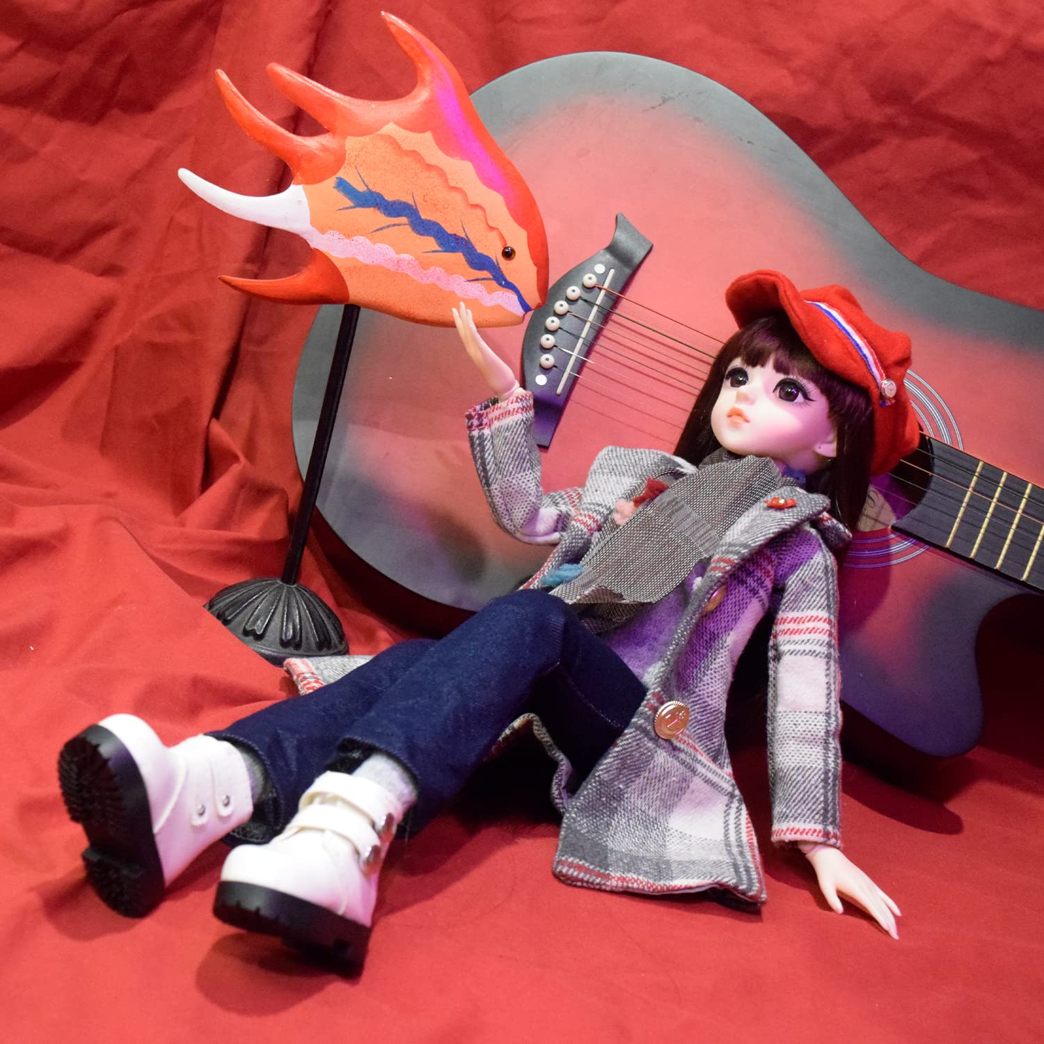 Кукла EVA BJD 1/3 Ball Mechanical Jointed Doll с Полным Набором Одежда Обувь Волосы Носки Брюки Аксессуары Высота 24 Дюйма (Phyllis), фото №6