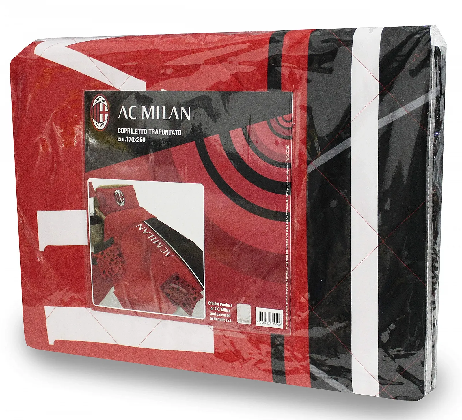 Покривало стьобане A.C. Milan Одинарний 170 x 260 см, фото №3