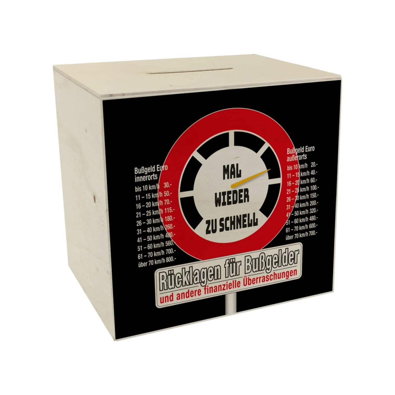 Скарбничка Штраф за швидку їзду дерев'яна Дорожній знак, фото №1