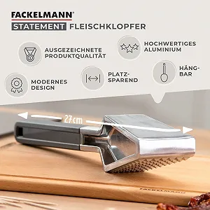 Молоток для мяса Fackelmann Statement алюминиевый ок. 27 x 6 x 5 см черный synthetic.ua - Фото 1