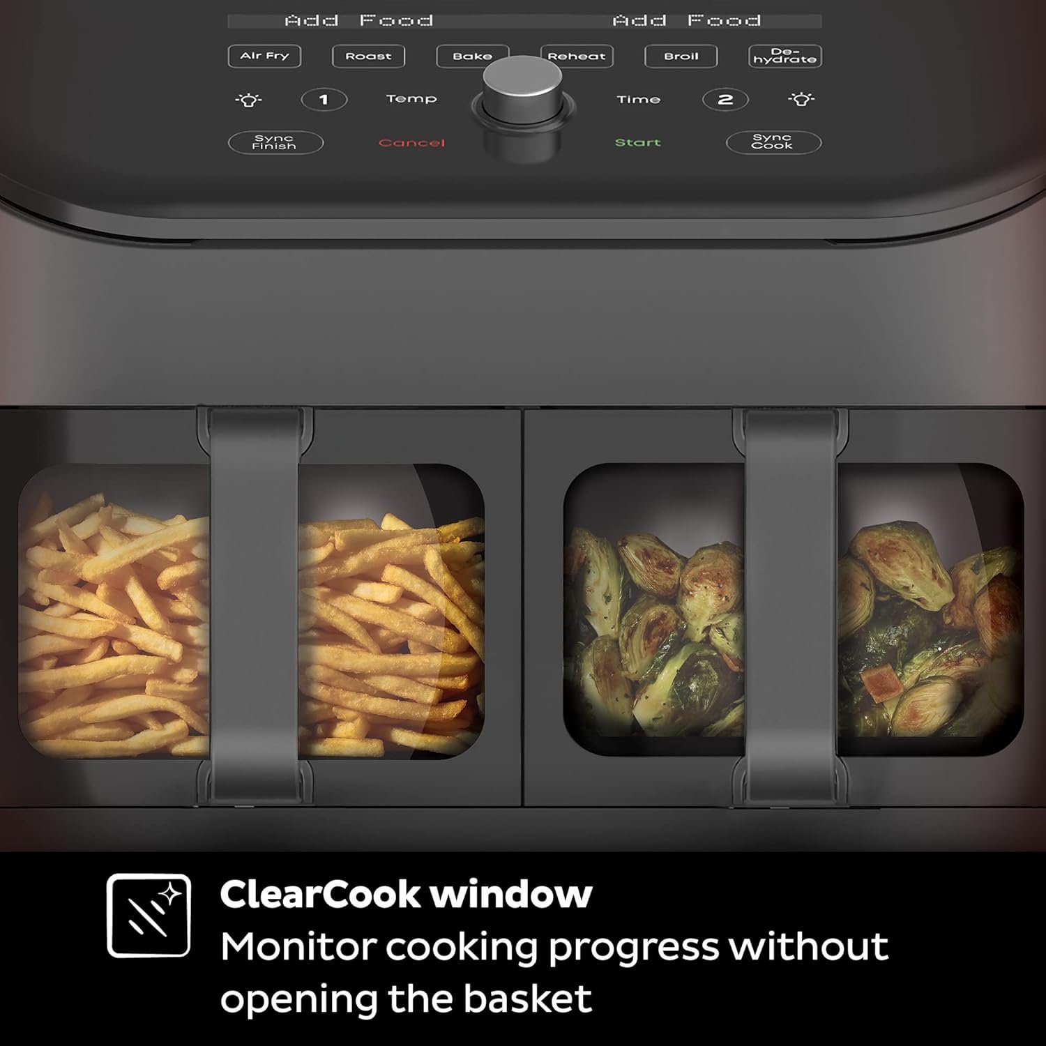 Мультипіч Instant Vortex Plus Dual ClearCook / 7.6 л / 1700 Вт / Чорна, фото №4 Мультипіч Instant Vortex Plus Dual ClearCook / 7.6 л / 1700 Вт / Чорна, фото №4
