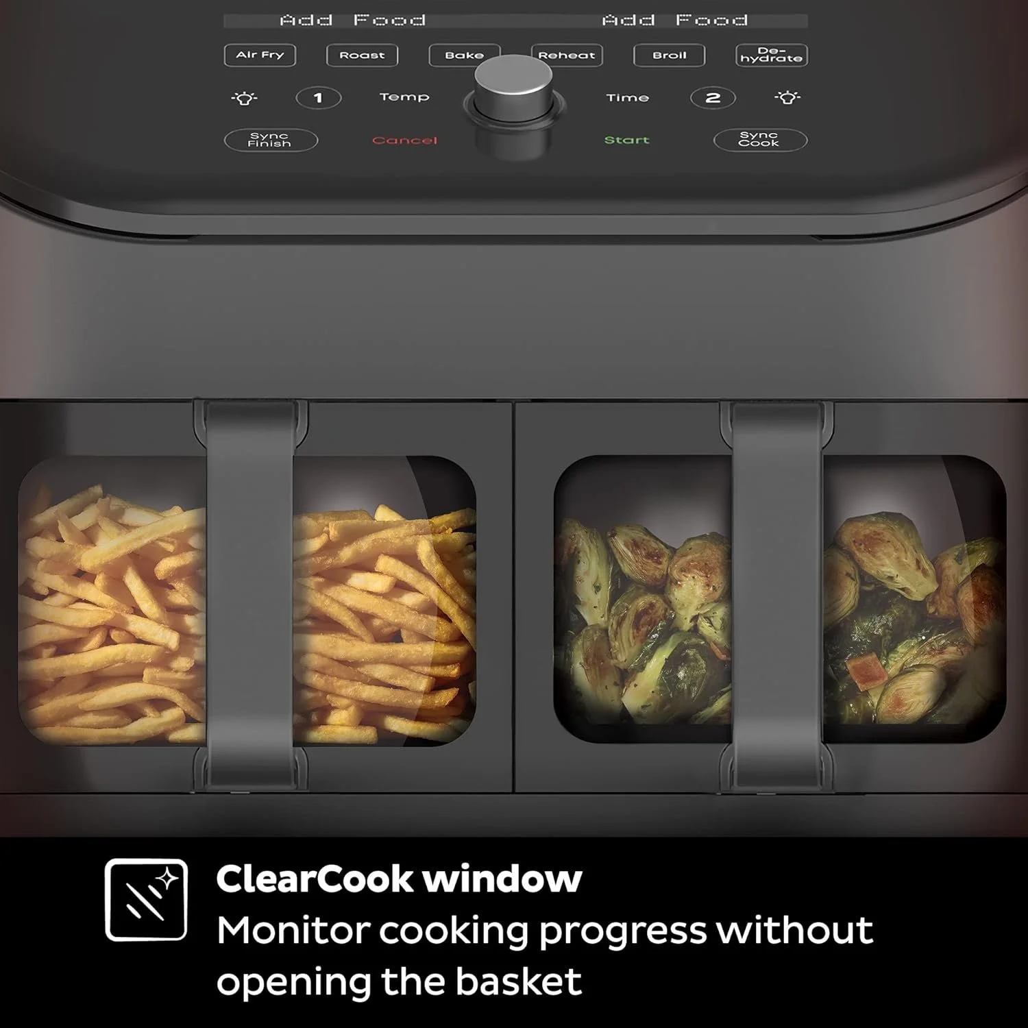 Мультипіч Instant Vortex Plus Dual ClearCook / 7.6 л / 1700 Вт / Чорна, фото №4