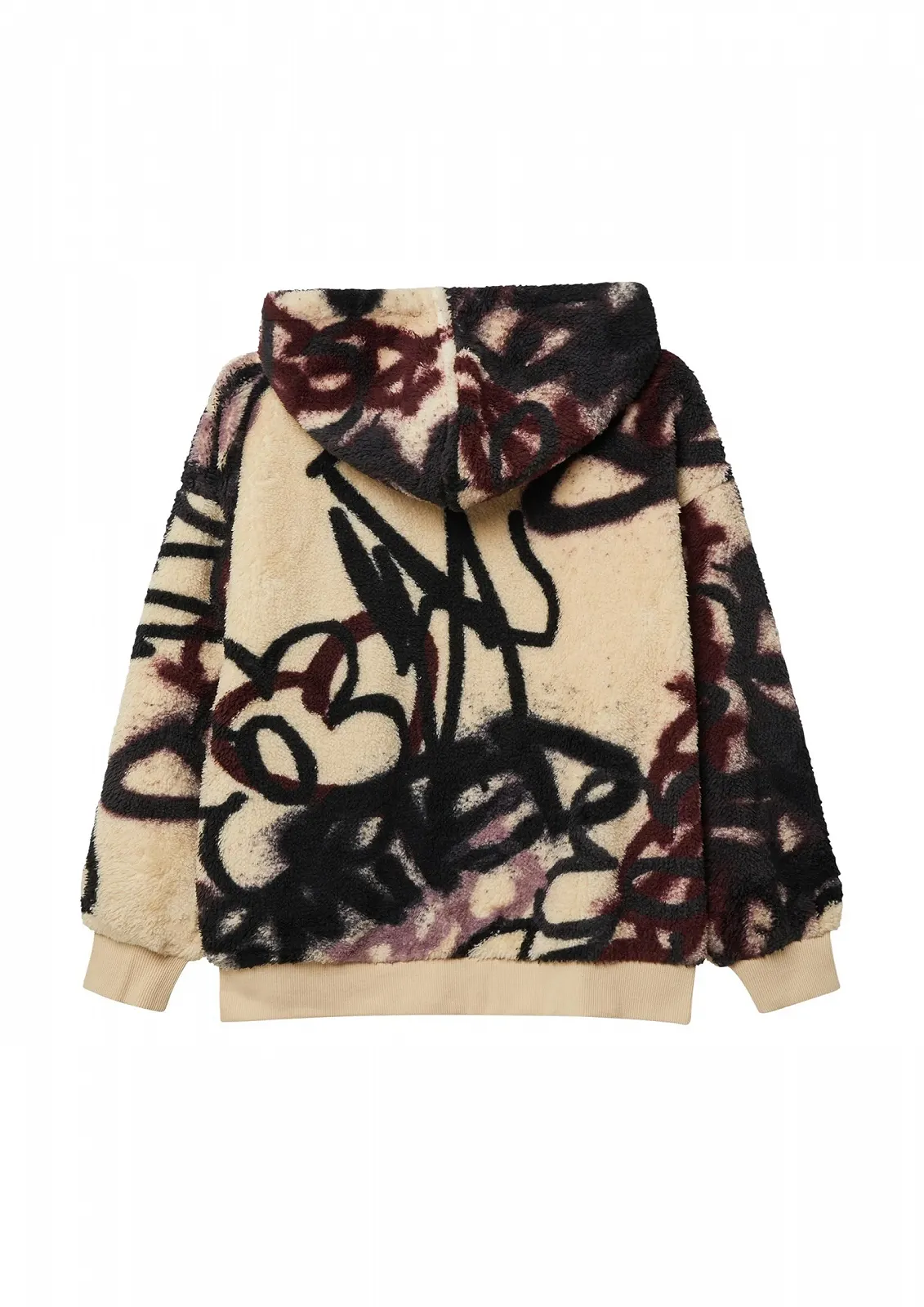 Куртка s.Oliver Плюшевая Teddy Oversized с граффити-принтом, фото №2