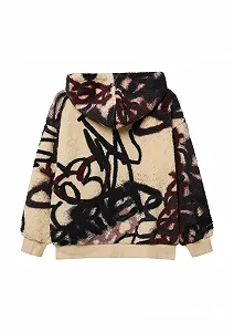 Куртка s.Oliver Плюшевая Teddy Oversized с граффити-принтом synthetic.ua - Фото 1