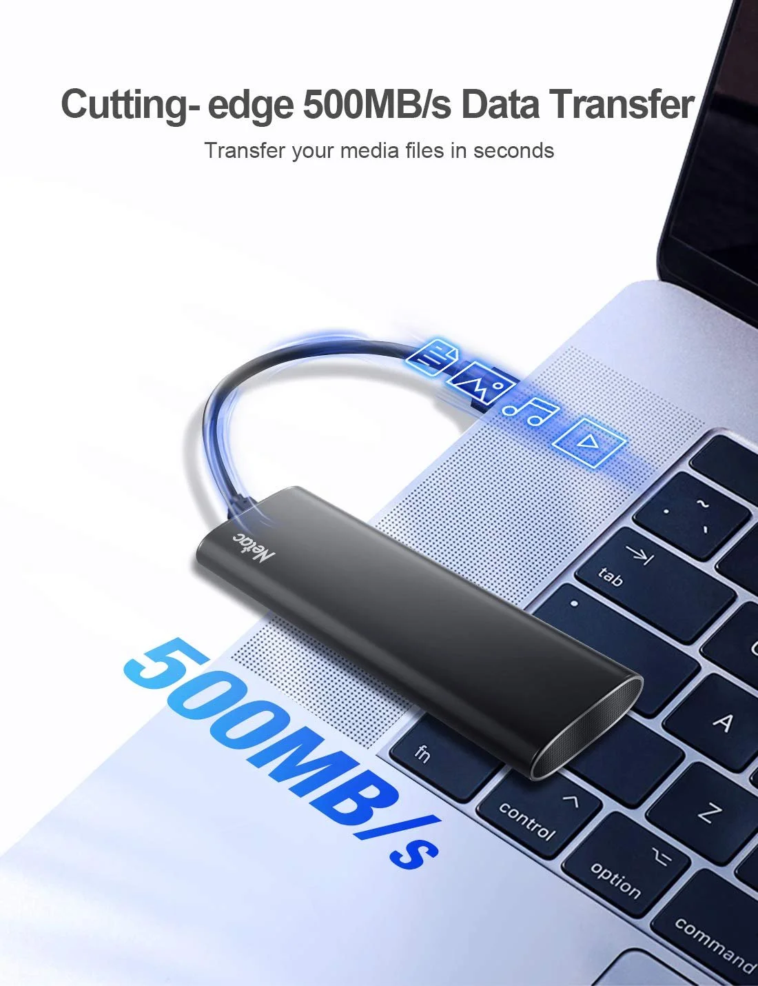 Зовнішній SSD накопичувач Netac 2ТБ USB 3.2 Gen 2 Aluminum, фото №2