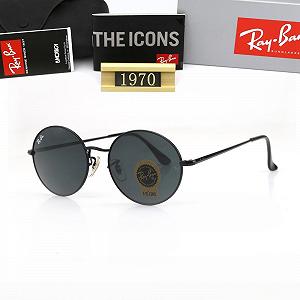 Мужские круглые солнцезащитные очки Ray Ban Legend черные synthetic.ua - Фото 1