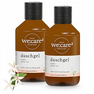 Гель для душа we:care² Jasmine / Green Tea 2 x 250 мл Веганский без силиконов и парабенов pH-нейтральный - Фото 1