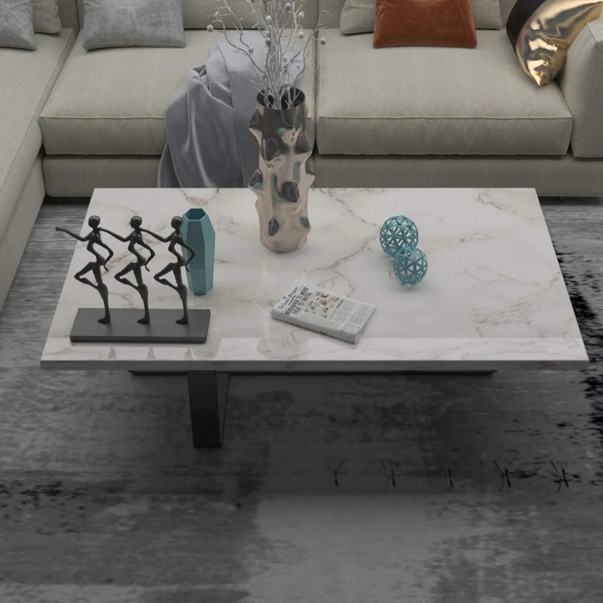 Самоклеючі шпалери TOTIO під білий мармур Вінілові 40 см x 9 м Emerald White, фото №3